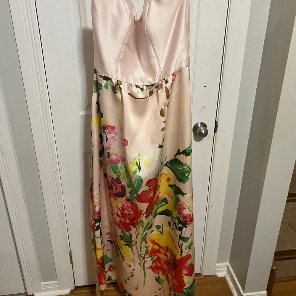 Floral Satin Gown